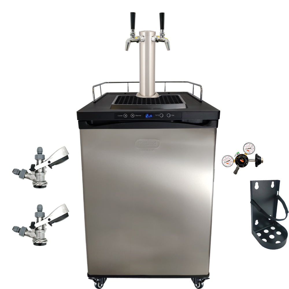 This is a simplified builder to get you up and running with some commercially purchased kegs. One Tap Systems are purchased to dispense pub sized 50L kegs.