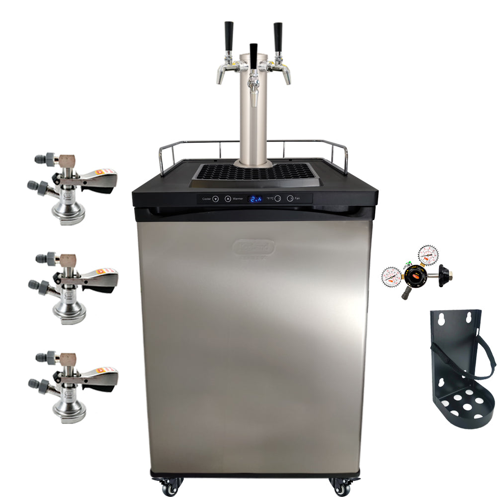 This is a simplified builder to get you up and running with some commercially purchased kegs. One Tap Systems are purchased to dispense pub sized 50L kegs.