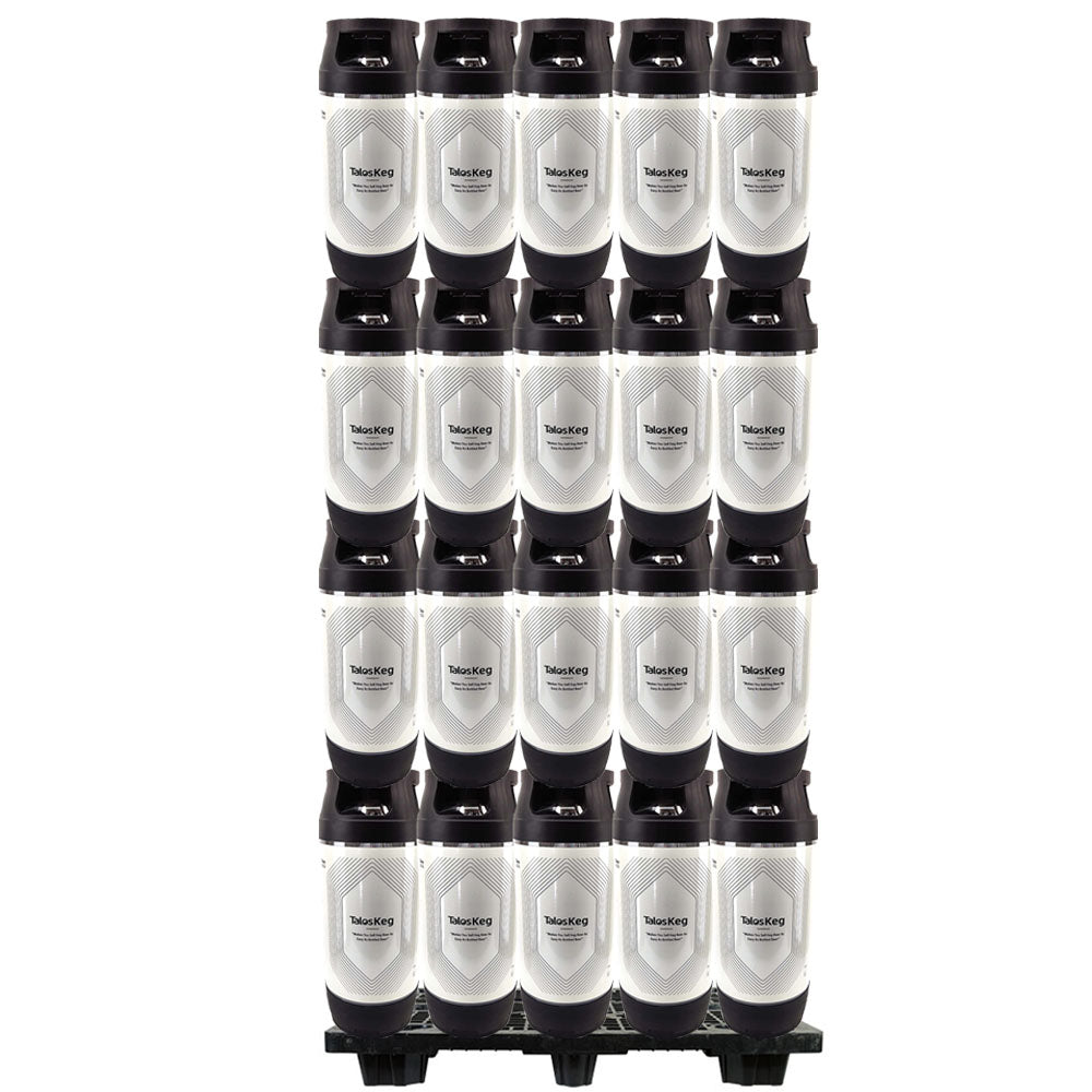 Talos Kegs use a multi-layer flexible composite inner bag inside a PET container. This provides excellent freshness and guaranteed carbonation levels of what you put into it. No risk of over-carbonation downstream.