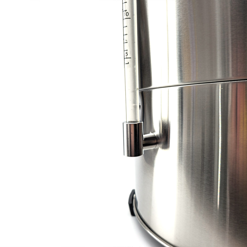 Suits 65L BrewZilla Gen 3 to 3.1.1 and 4 breweries. This will enable you to see the liquid level through the incredibly strong and crack resistant PPSU sight glass.