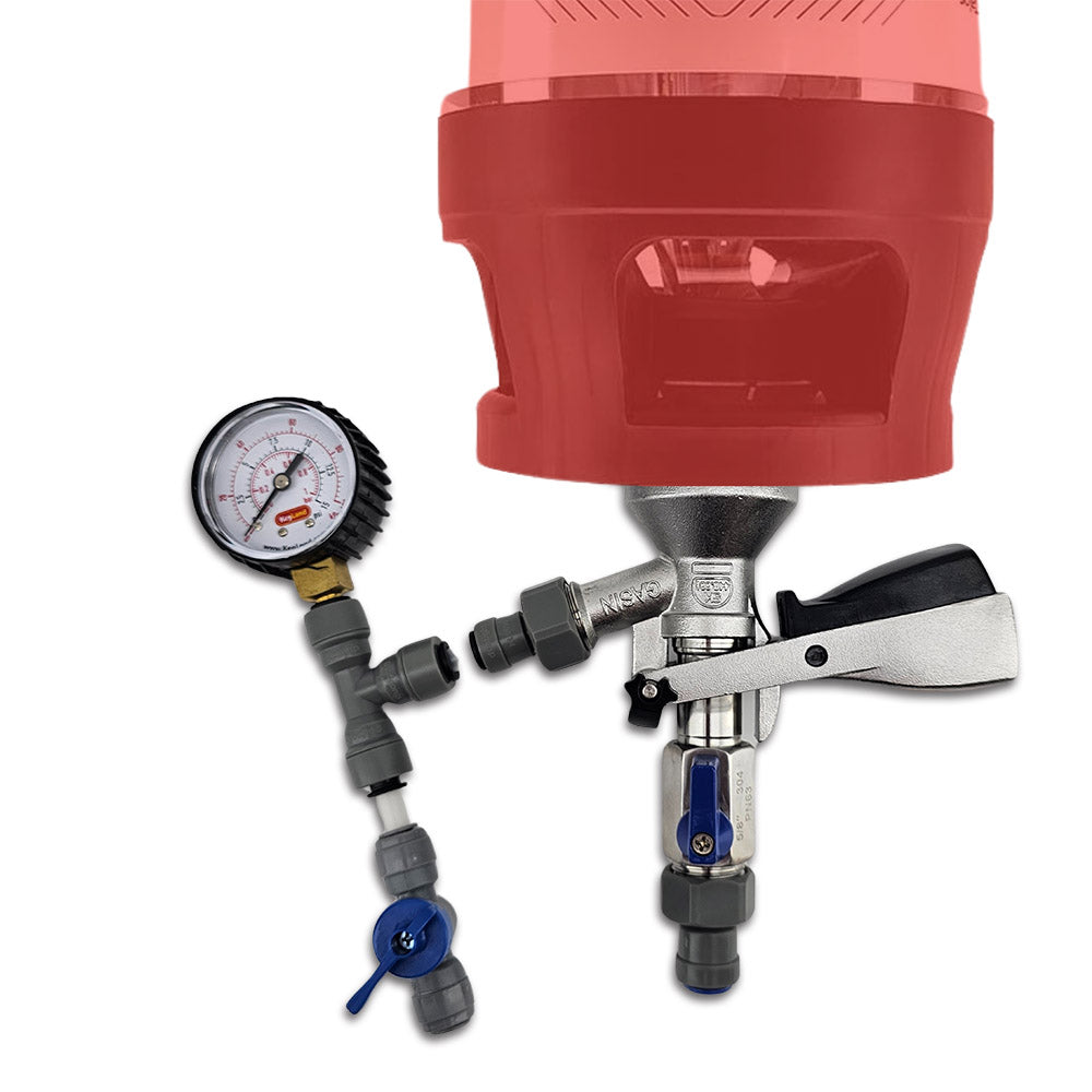 This Talos A-Type Filling coupler is fitted with a 9.5mm duotight x 5/8" Female fitting. Suitable hosing to fill would be KL06248 EVABarrier 6.3mm(1/4inch)ID x 9.5mm (3/8inch)OD (12m)