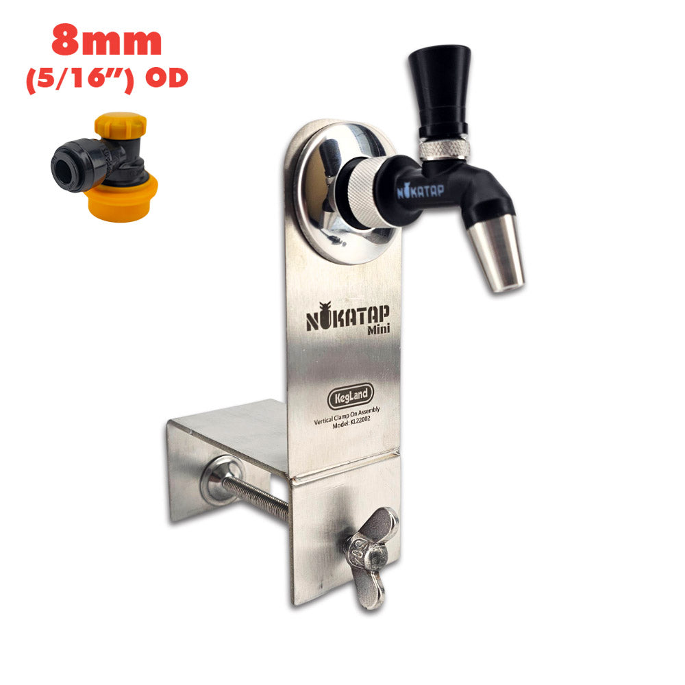 This portable keg dispenser solution uses the nukatap mini and is perfect for mini kegs.