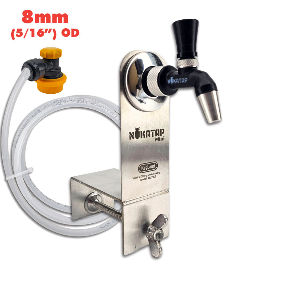 This portable keg dispenser solution uses the nukatap mini and is perfect for mini kegs.