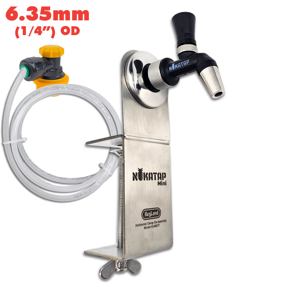This portable keg dispenser solution uses the nukatap mini and is perfect for mini kegs.