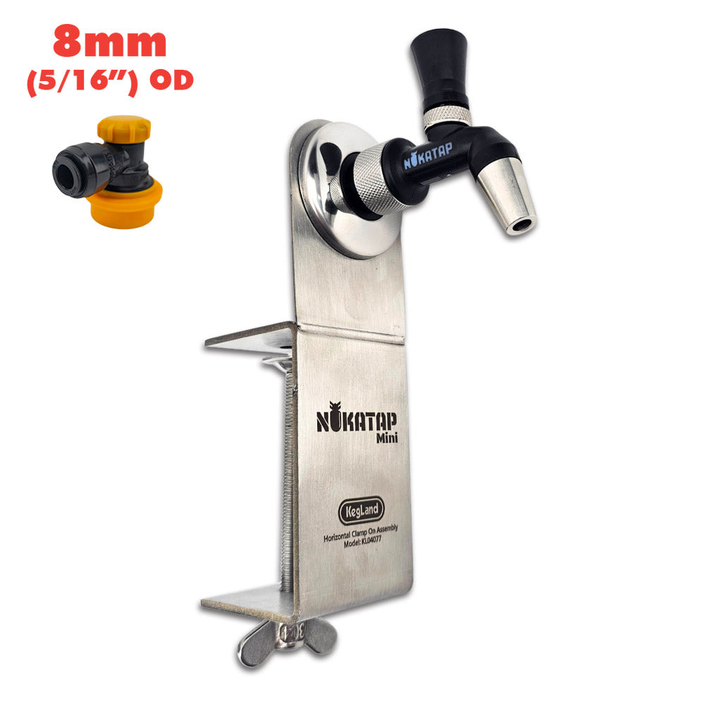 This portable keg dispenser solution uses the nukatap mini and is perfect for mini kegs.