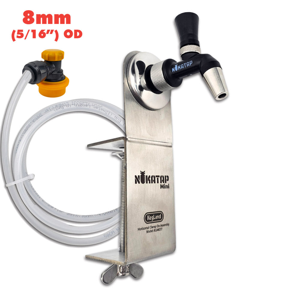 This portable keg dispenser solution uses the nukatap mini and is perfect for mini kegs.