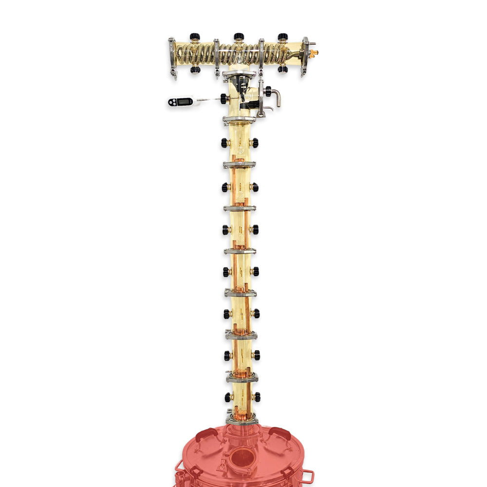 3' PolyPhoenix N-7 Copper Bubble Plate Reflux Still | KegLand