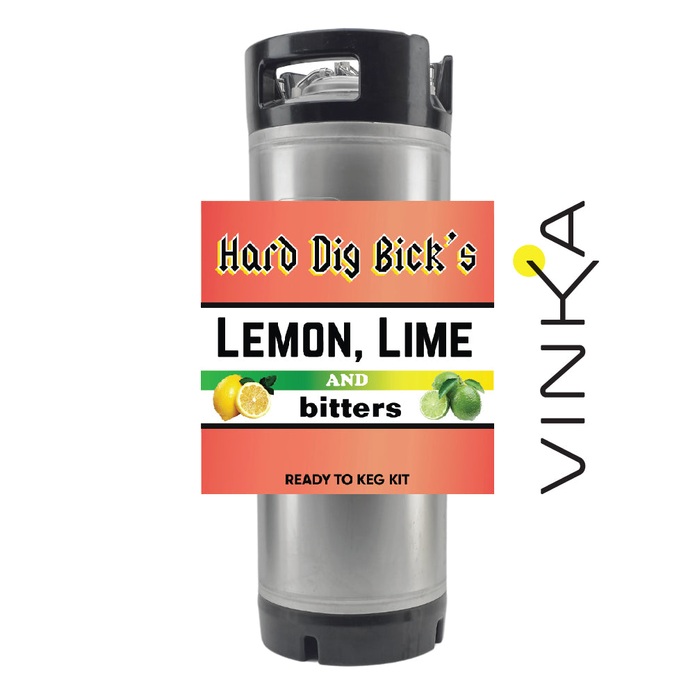 The most popular 19L keg version of the Hard Dig Bick's Lemon Lime and Bitters.