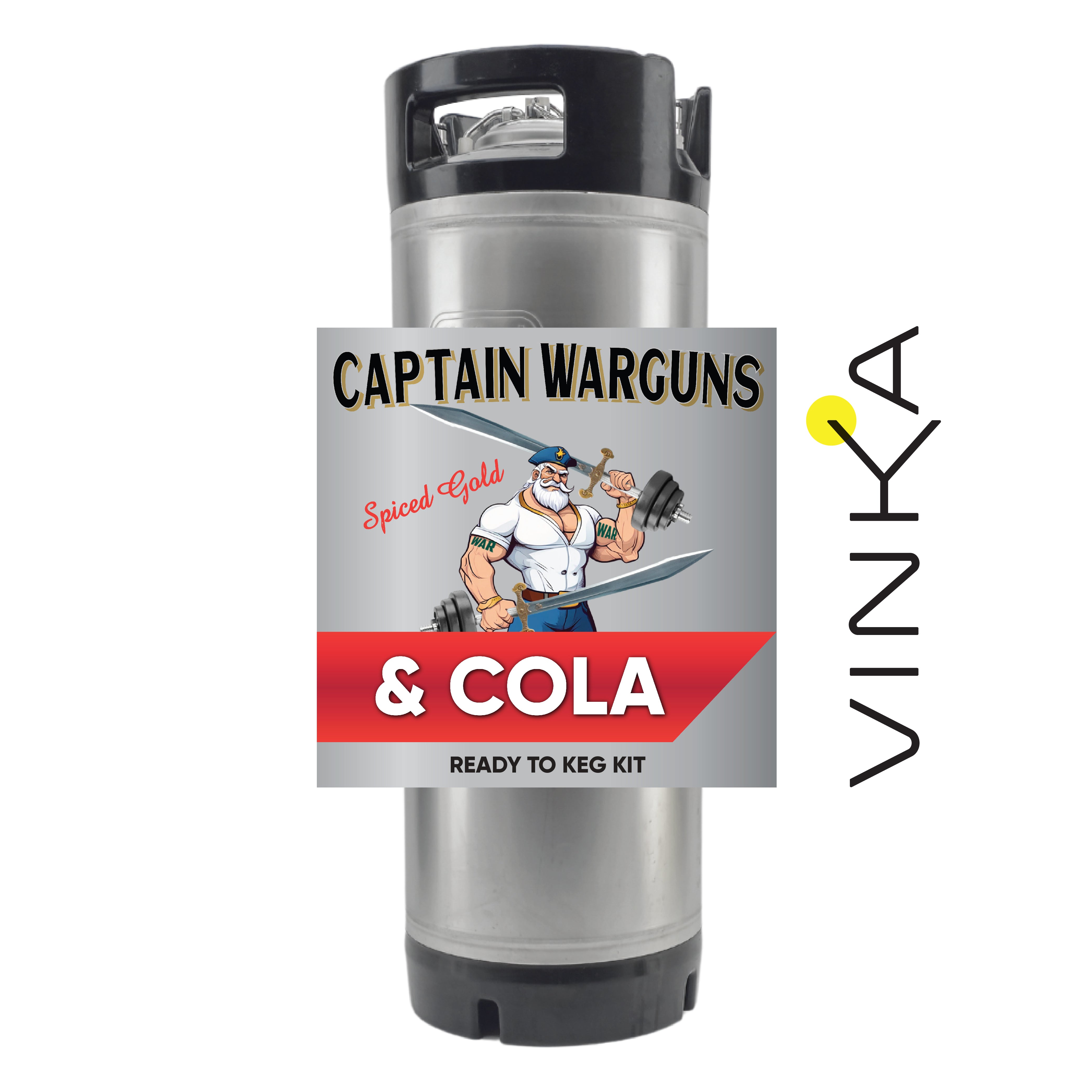 This Ready To Keg Kit has been inspired by Captain Morgains & Coke RTD Cans. Using Impressence Spiced Rum, Cola Flavour Shots and our favourite alcohol base VINKA.