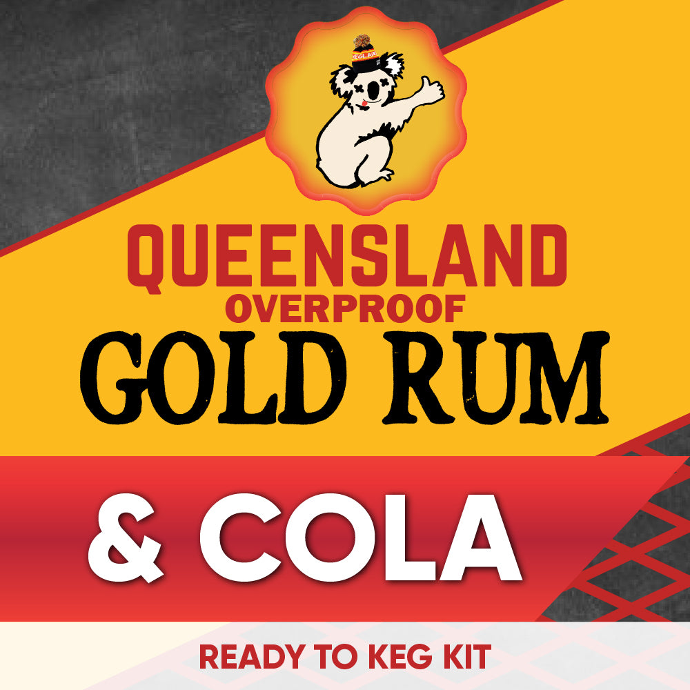 Overproof Queensland Gold Rum and Cola 9.5L Ready To Keg Kit (ABV 8.7%)