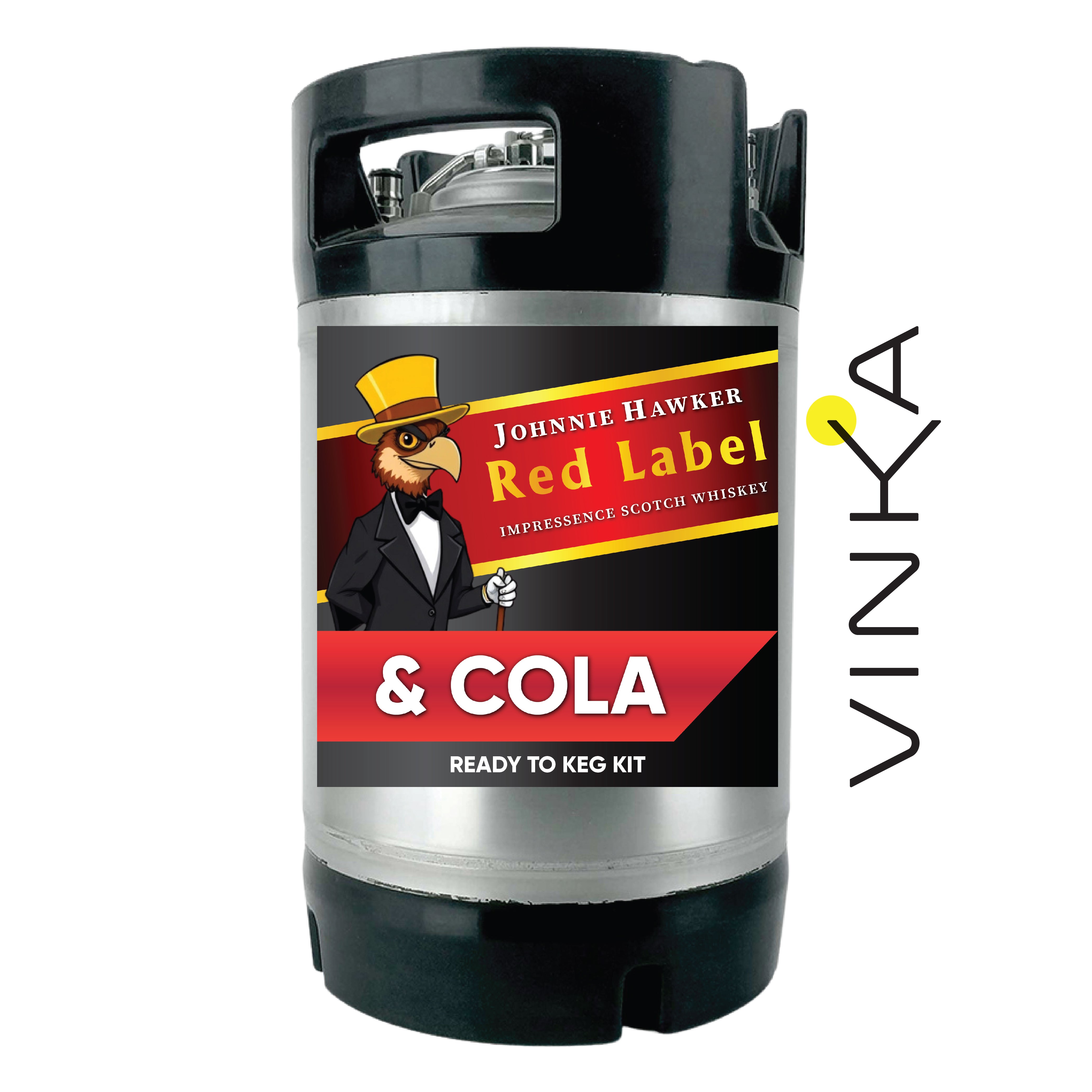 Johnnie Hawker Malt Whiskey and Cola Ready to Keg Kit
