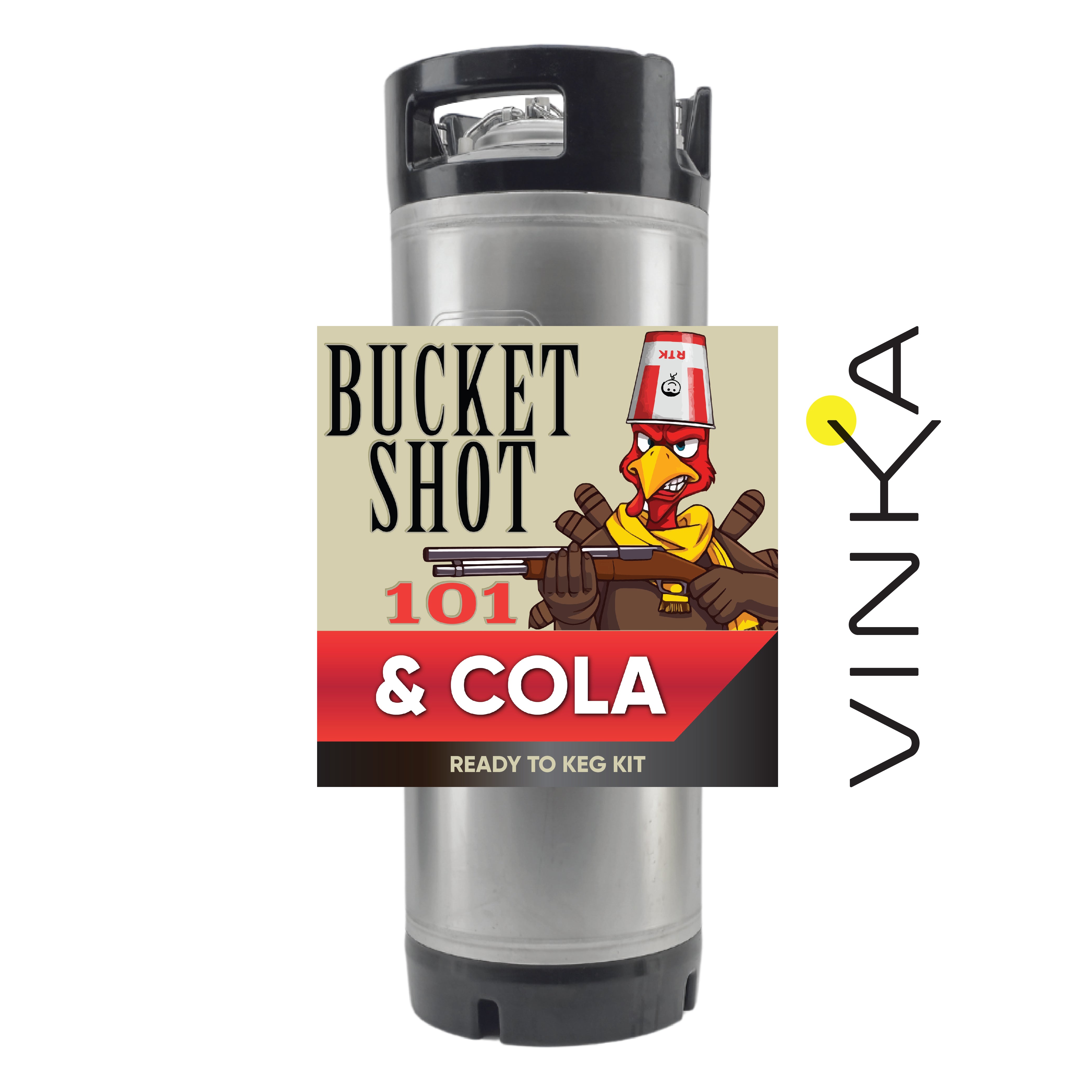 Bucket Shot Kentucky Bourbon and Cola Ready to Keg Kit