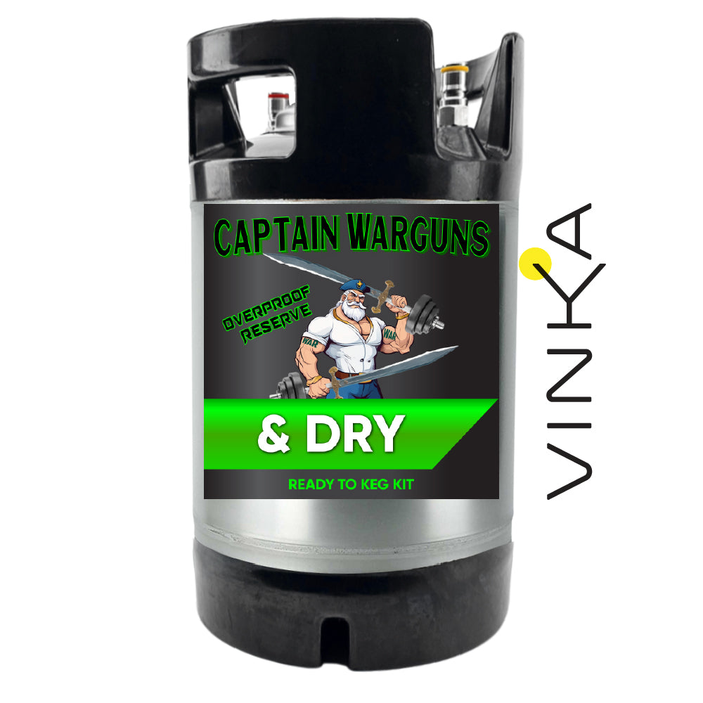 Captain Warguns & Dry keg kit with Vinka branding on a white background