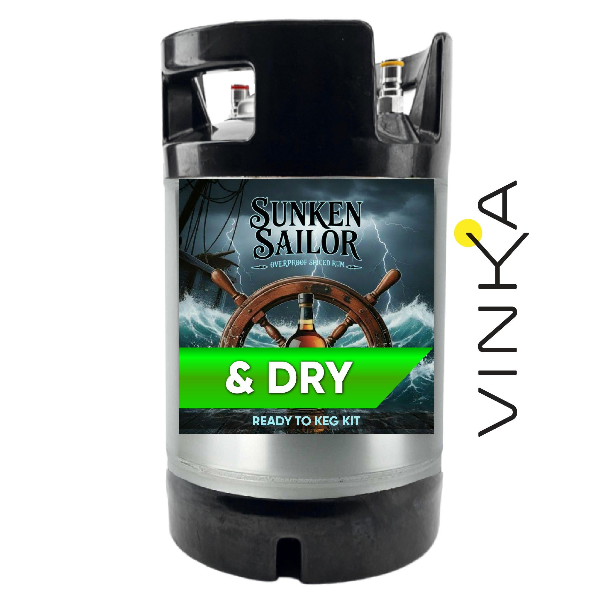 Sunken Sailor 9.5L Overproof Ready To Keg Kit with Dry Ginger Ale.