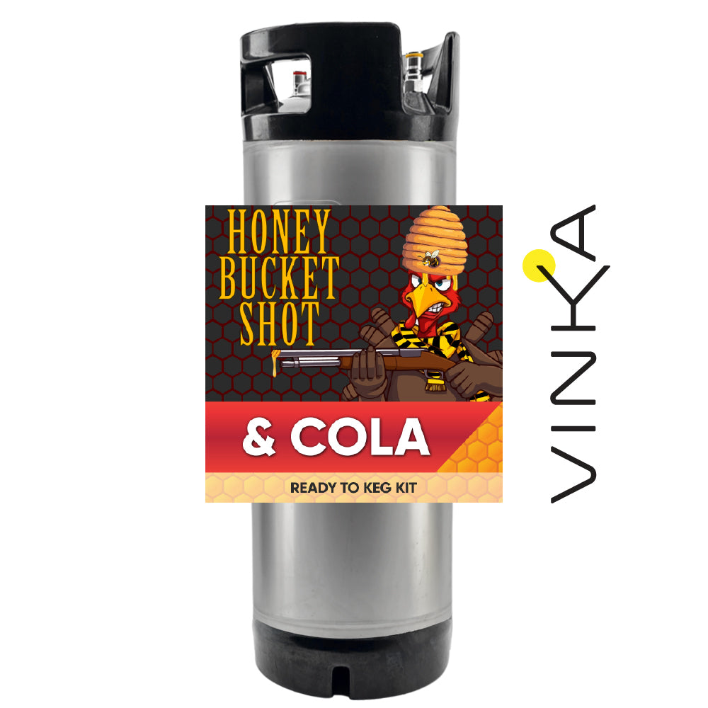 19L Honey Bucket Shot Ready To Keg Kit. Kentucky Wild Turkey 101 Honey Bourbon inspired.