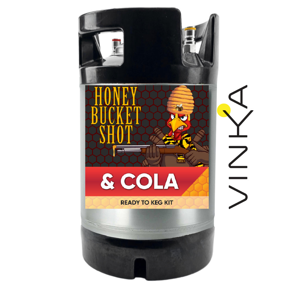 9.5L Honey Bucket Shot Ready To Keg Kit. Kentucky Wild Turkey 101 Honey Bourbon inspired.