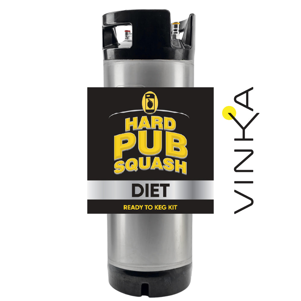 KegLand Hard Pub Squash Diet Keg Kit gives you that nostalgic lemon taste with an alcoholic kick and less sugar! The ultimate thirst quencher without the guilt!
