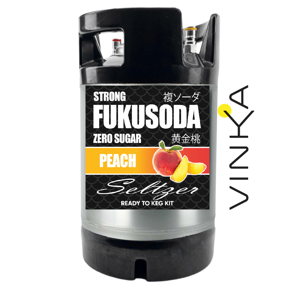 Hard FUKUSODA Peach - Zero Sugar - Ready to Keg Kit