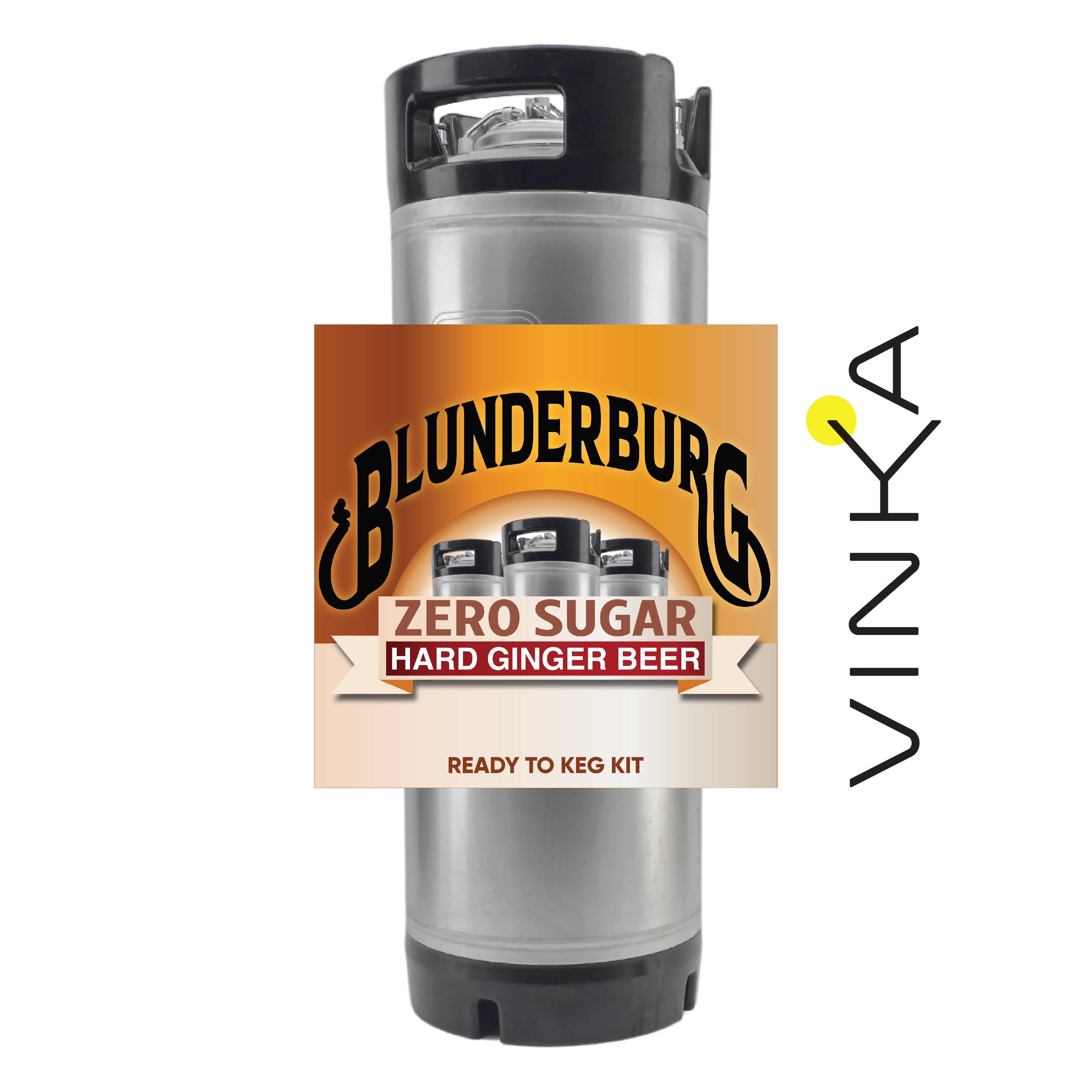 KegLand Blunderburg Hard Ginger Beer is a surefire spicy boy with Zero Sugar! Strong ginger spice backed by a balanced tangy sweetness.