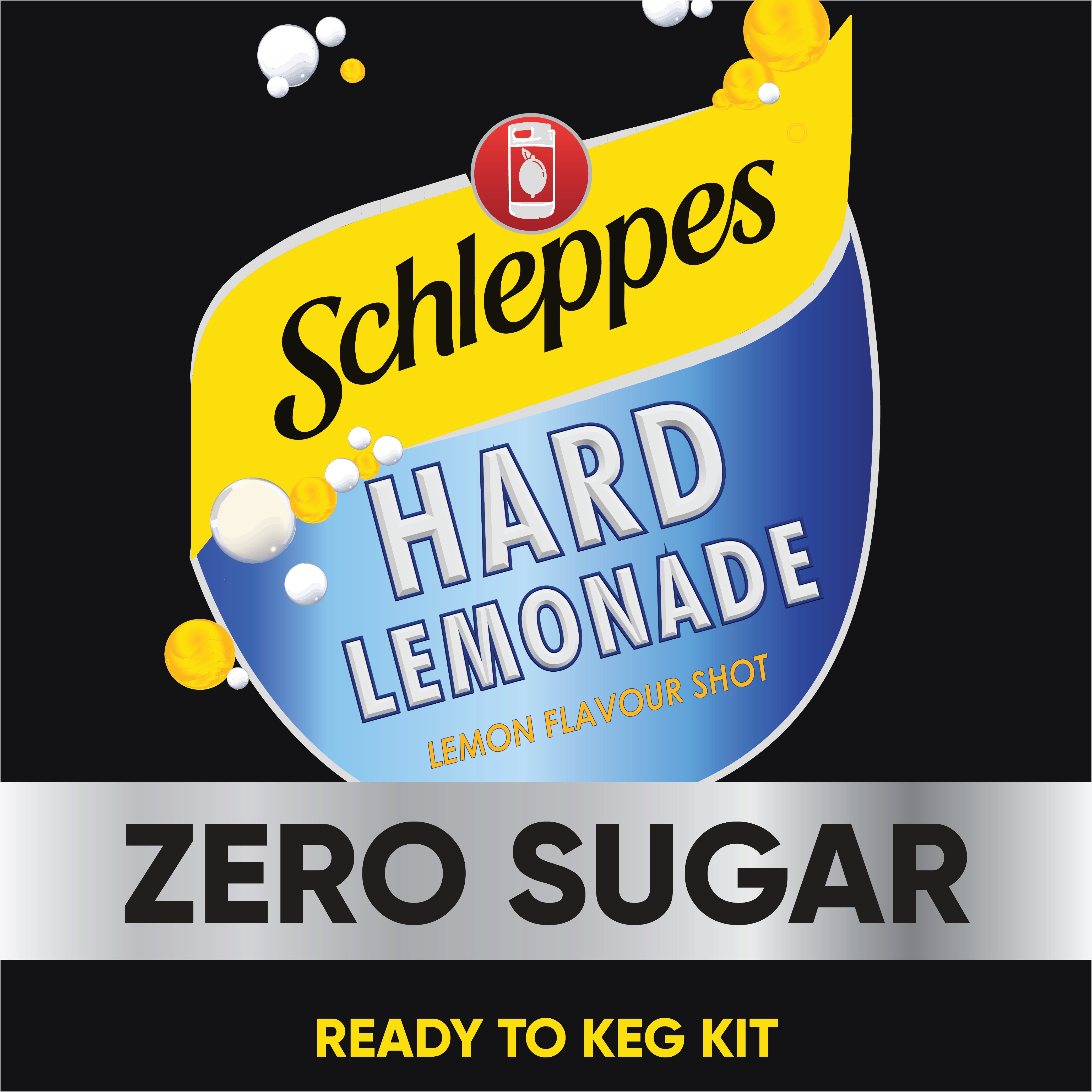 Are you Ready To Keg up the Classic thirst quenching Zero Sugar alcoholic lemonade keg at Home! It'll Schweppe you away! Full Flavour with the Guilt!