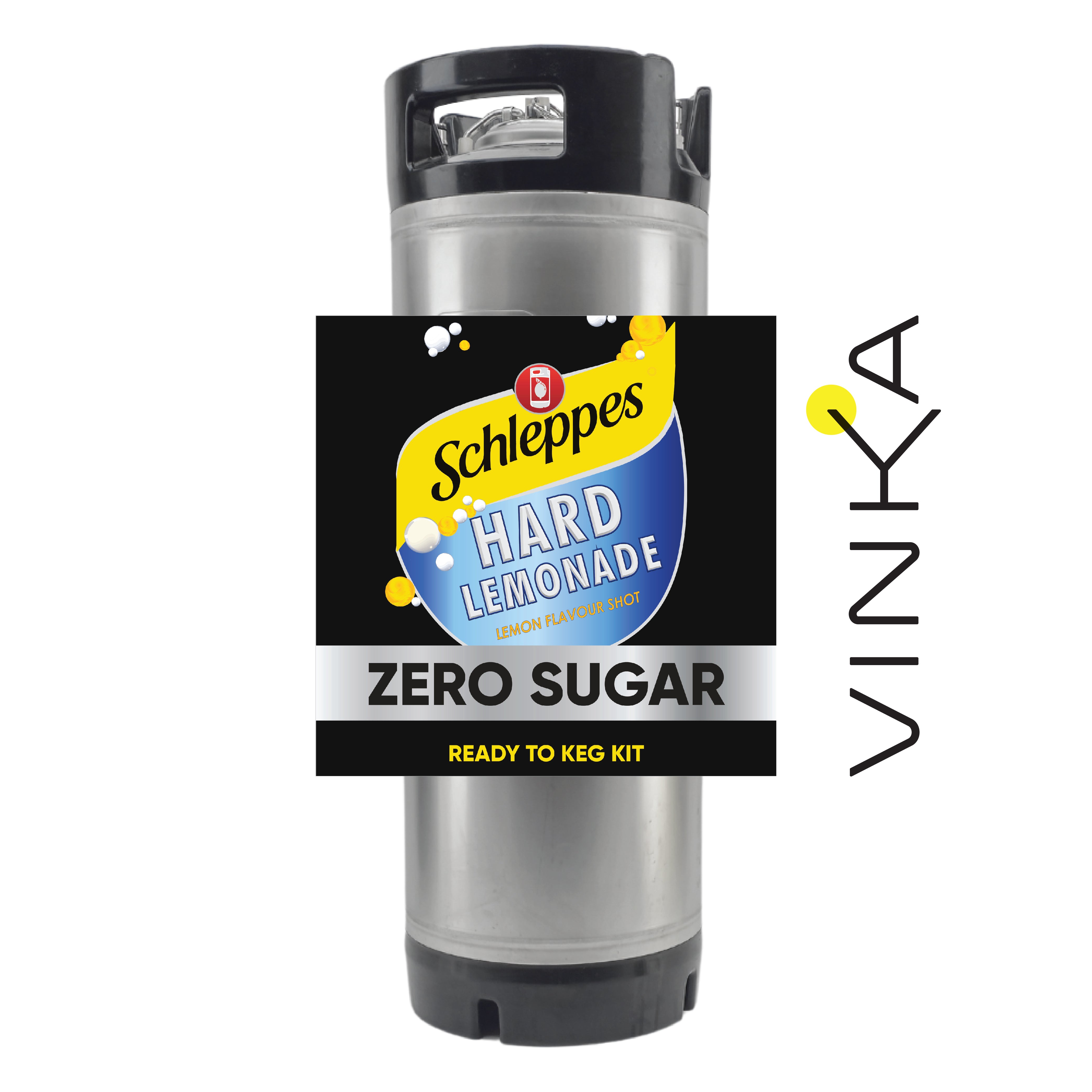 Are you Ready To Keg up the Classic thirst quenching Zero Sugar alcoholic lemonade keg at Home! It'll Schweppe you away! Full Flavour with the Guilt!