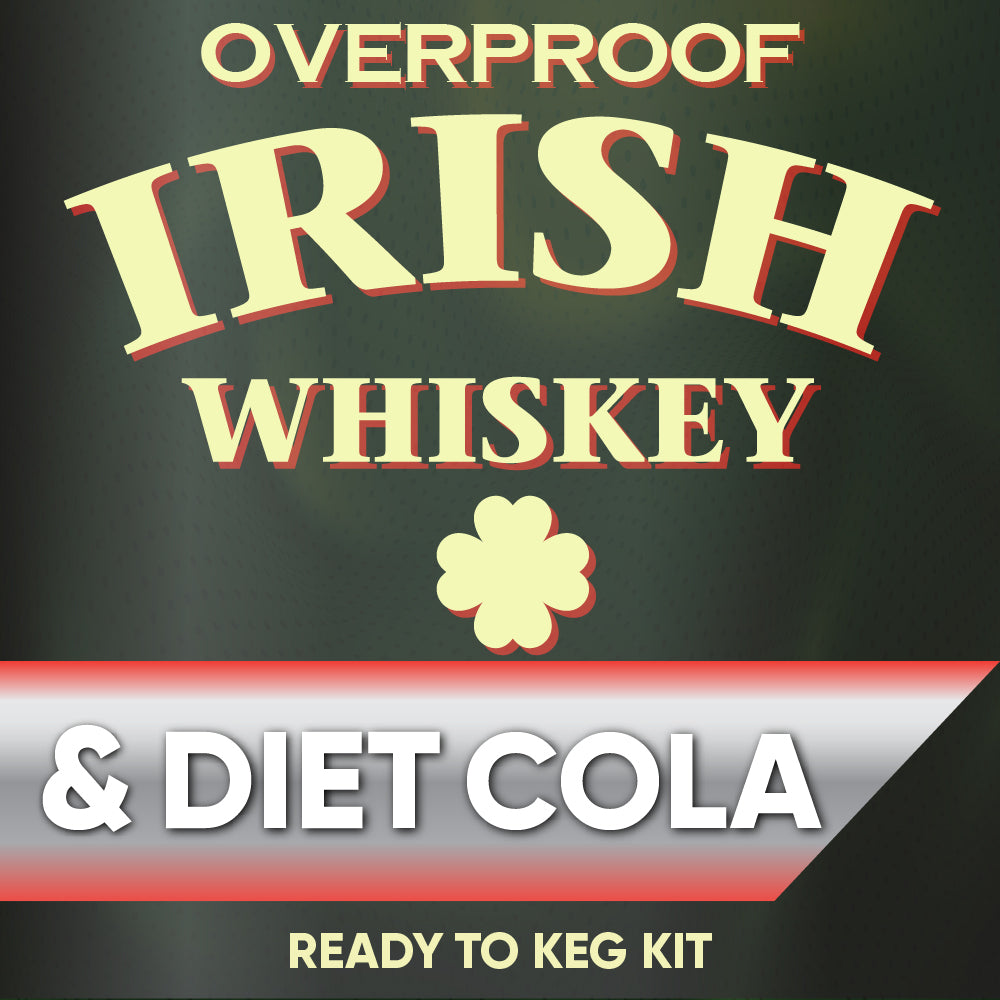 Overproof Irish Whiskey and Diet Cola Ready to Keg Kit Banner.
