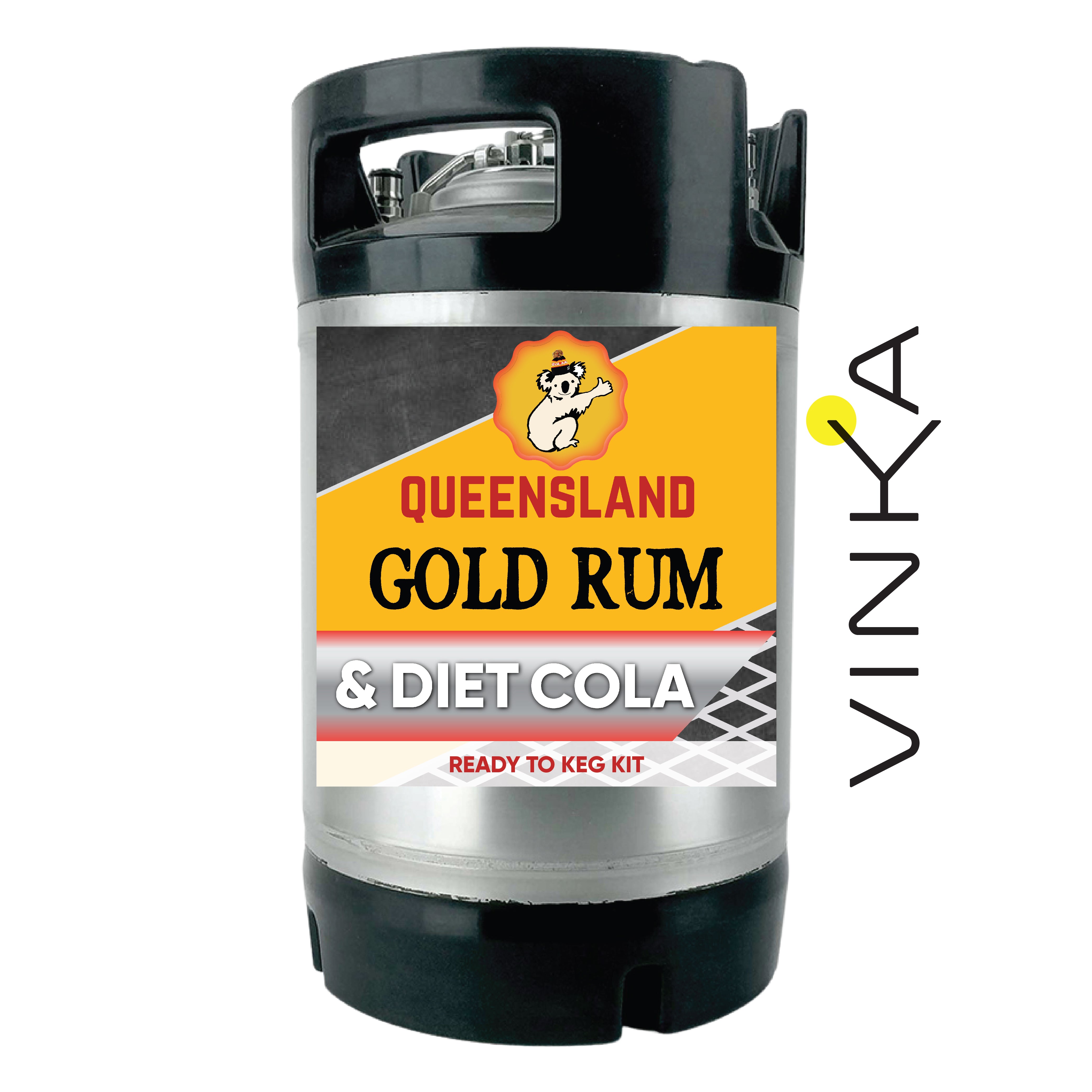 9.5L Party Keg Size of QLD Gold Rum with Diet Cola. Let's get the party started.