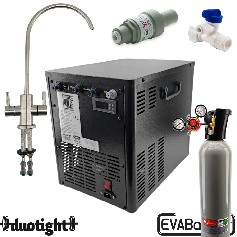 This Soda Water Kit contains all the neccessary gear required for an undercounter system which provides instant chilled and 3.2L of carbonated water on demand.