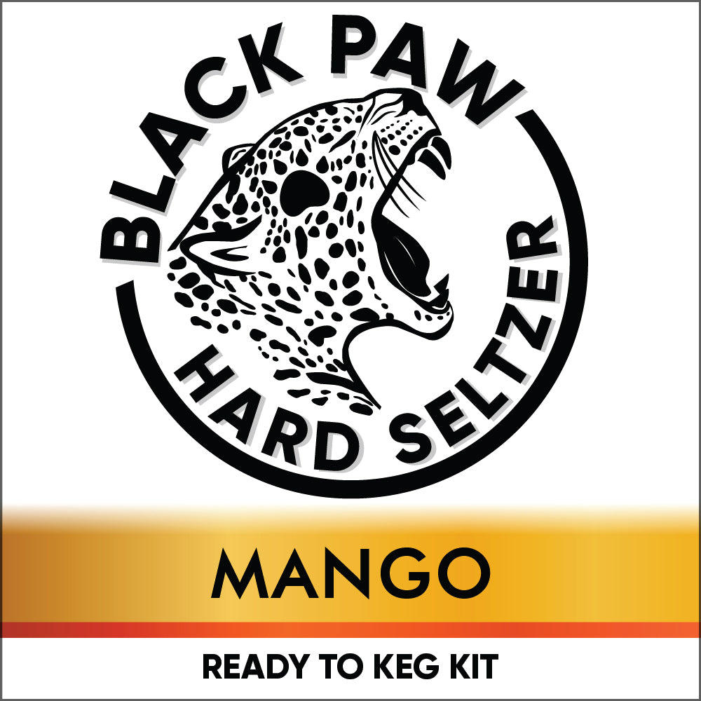 Hard Black Paw Mango Seltzer - Zero Sugar - Ready to Keg Kit