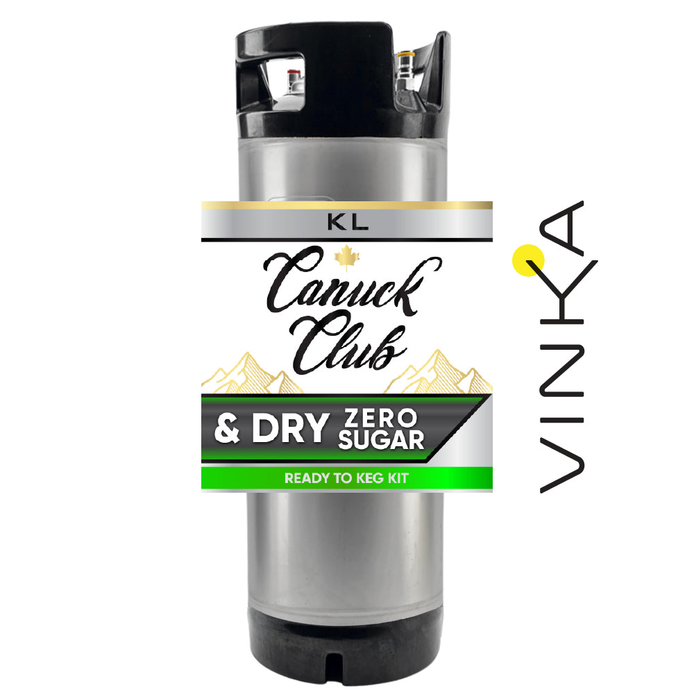 Canuck Club Rye Whiskey and Dry - Zero Sugar - Ready to Keg Kit