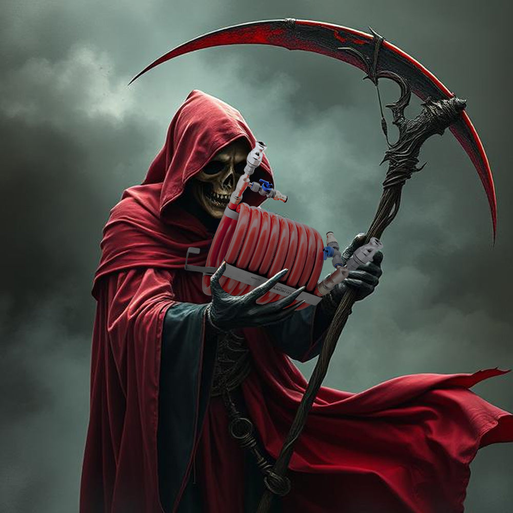 The Red Reaper clutching the icy cold A-PEX Chiller.