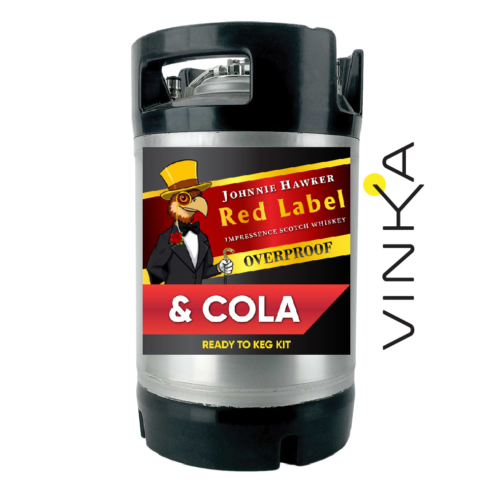 Overproof Johnnie Hawker Red Label & Cola 9.5L RTK Kit (ABV 8.7%)
