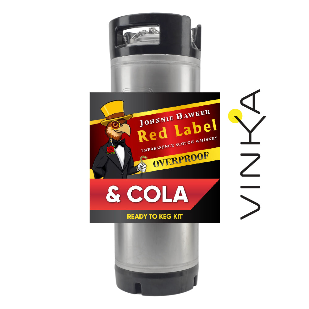 Overproof Johnnie Hawker Red Label & Cola 9.5L RTK Kit (ABV 8.7%)