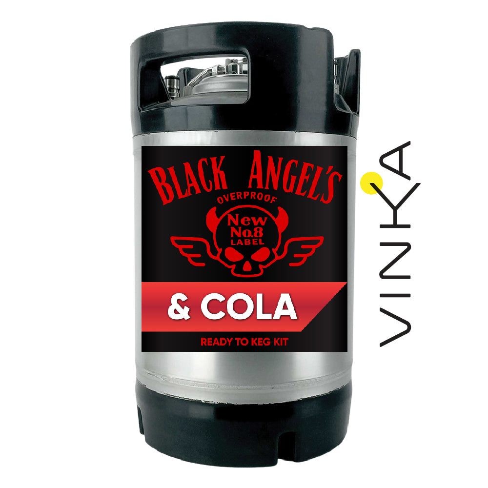 Overproof Black Angel's and Cola 9.5L Ready To Keg Kit (ABV 8.7%)