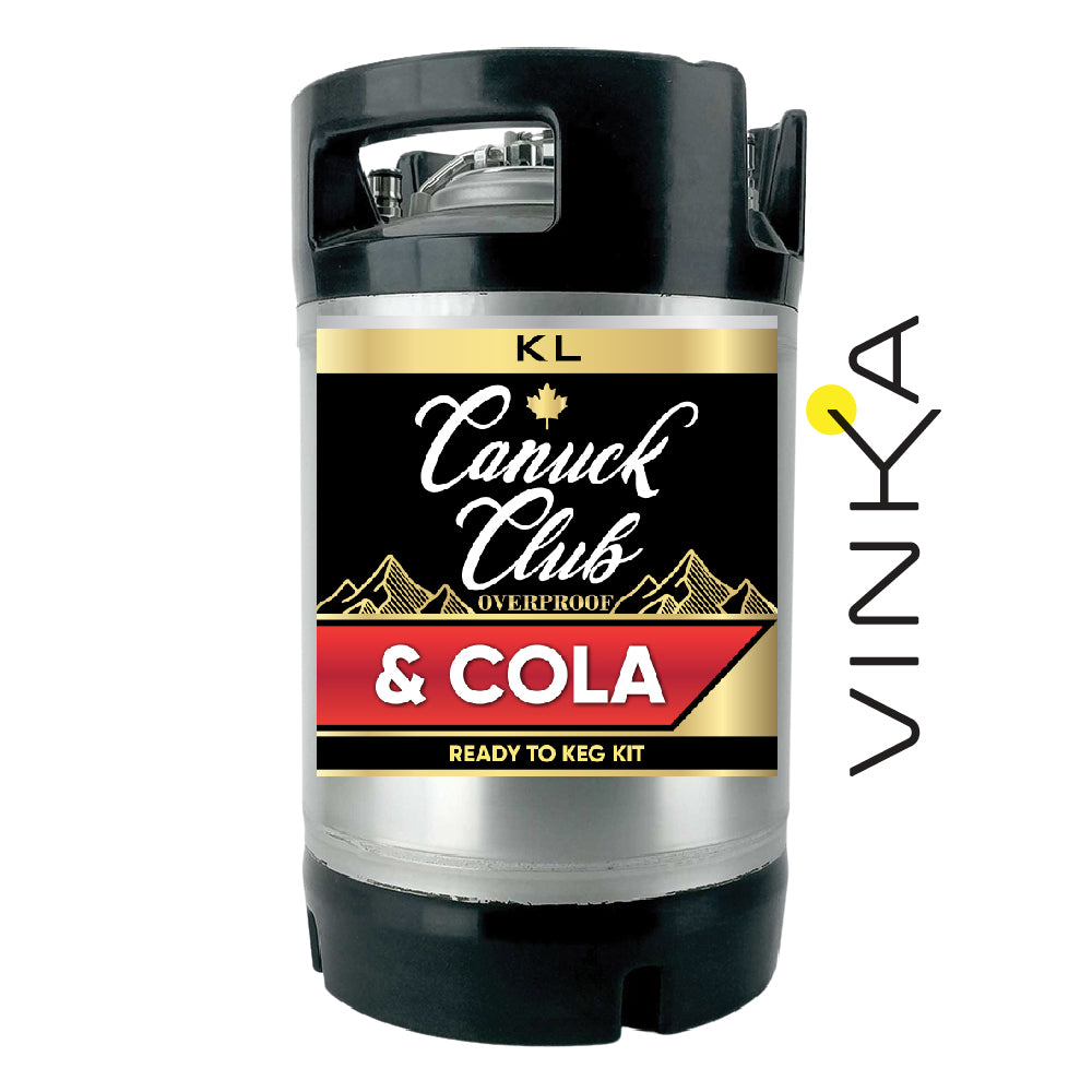 Overproof Canuck Club and Cola (Rye Whiskey) 9.5L RTK Instructions (ABV 8.7%)