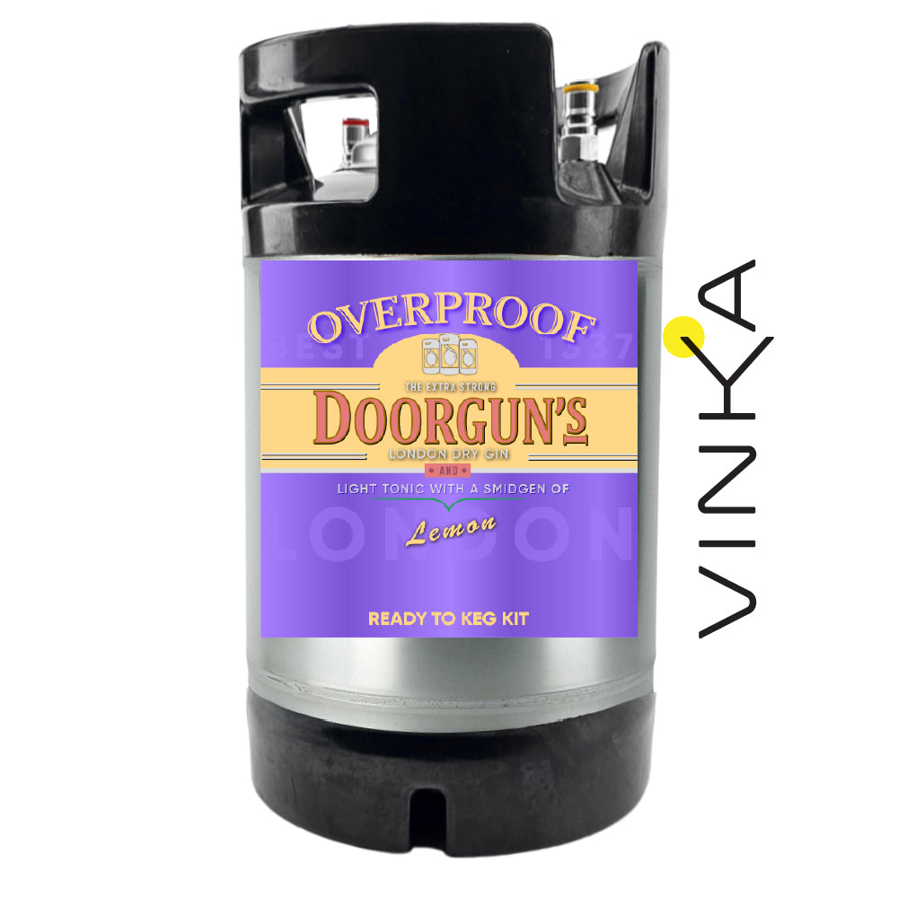 Doorgun's London Dry Gin and Diet Tonic - Ready to Keg Kit