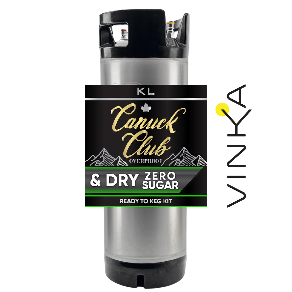 Canuck Club Rye Whiskey and Dry - Zero Sugar - Ready to Keg Kit