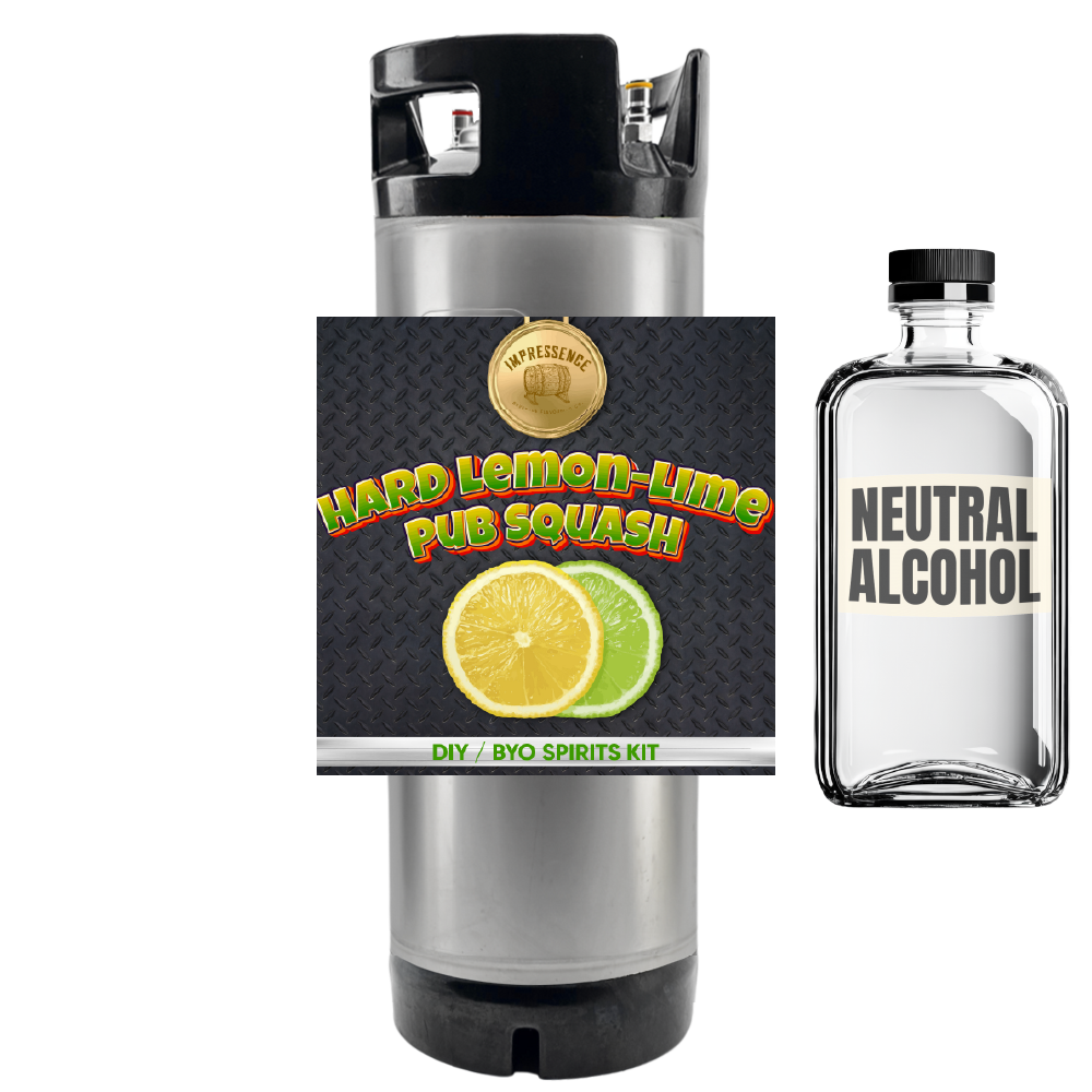 Hard Lemon-Lime Pub Squash by Impressence in a DIY / BYO Spirits 19L Keg Kit.