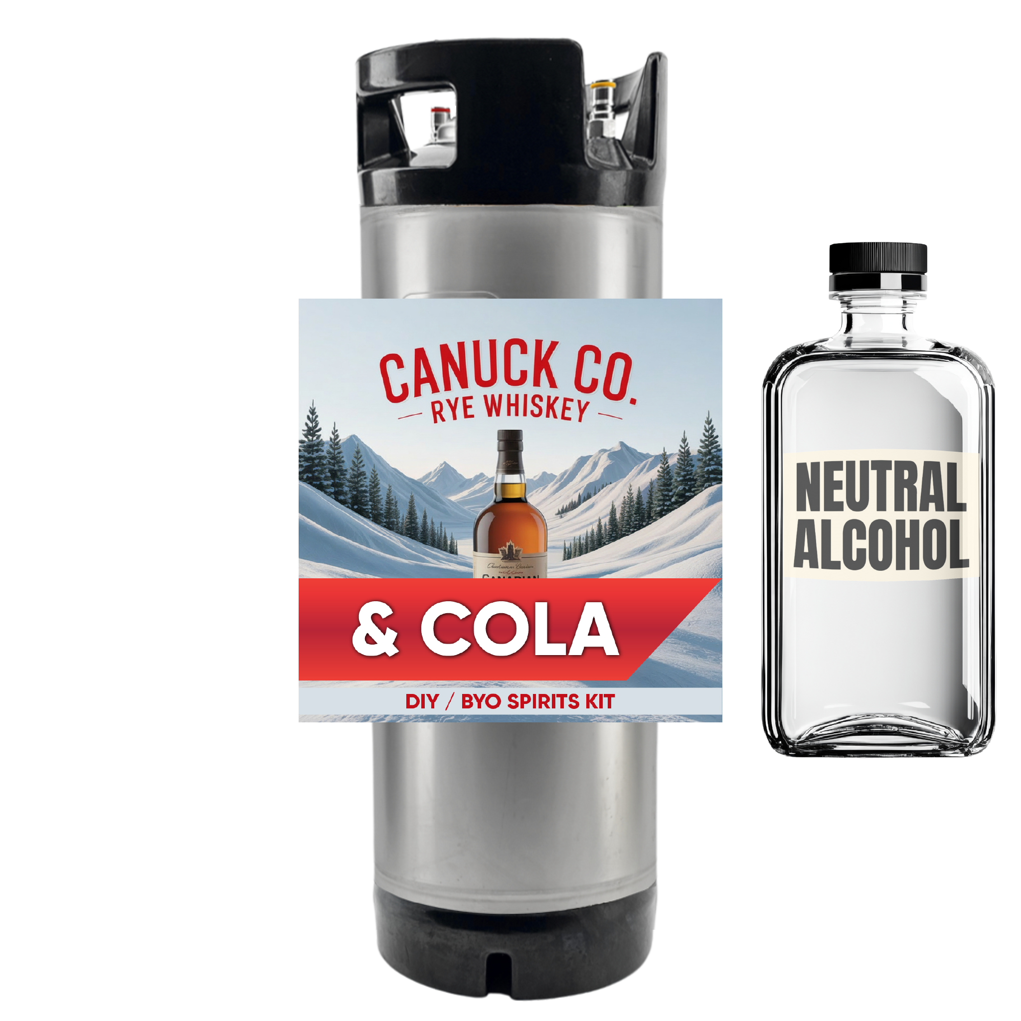 Canuck Co. Rye Whiskey and Cola - DIY ~ BYO Spirits Keg Kit 19L
