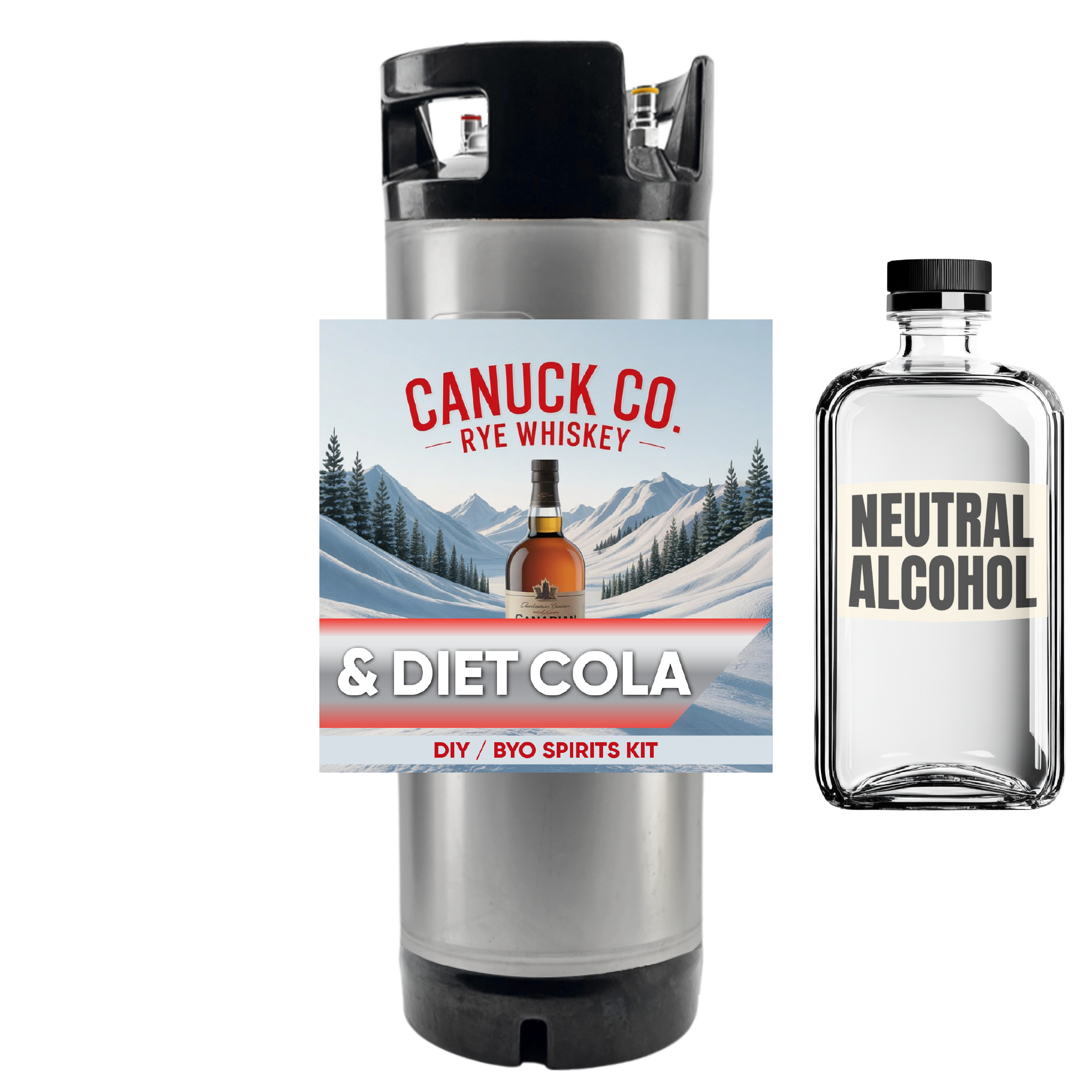Canuck Co. Rye Whiskey and Diet Cola - DIY ~ BYO Spirits Keg Kit 19L