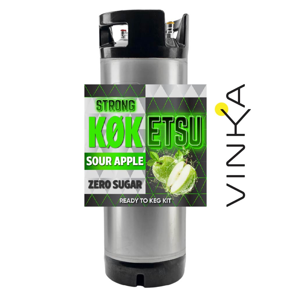 Hard KOKETSU Sour Apple - Zero Sugar - Ready to Keg Kit