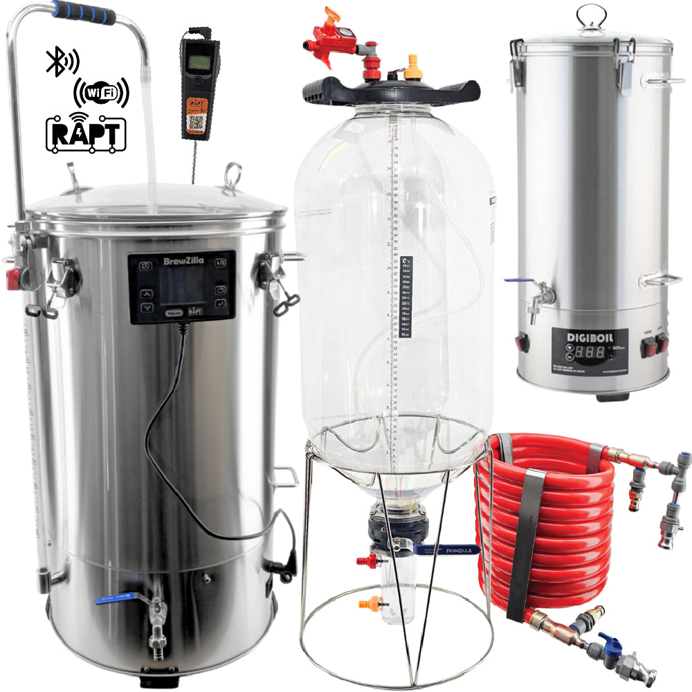 65L BrewZilla Gen 4 in combination with a 55L FermZilla Tri-Conical, 35L DigiBoil and Red Reaper Counterflow Chiller.