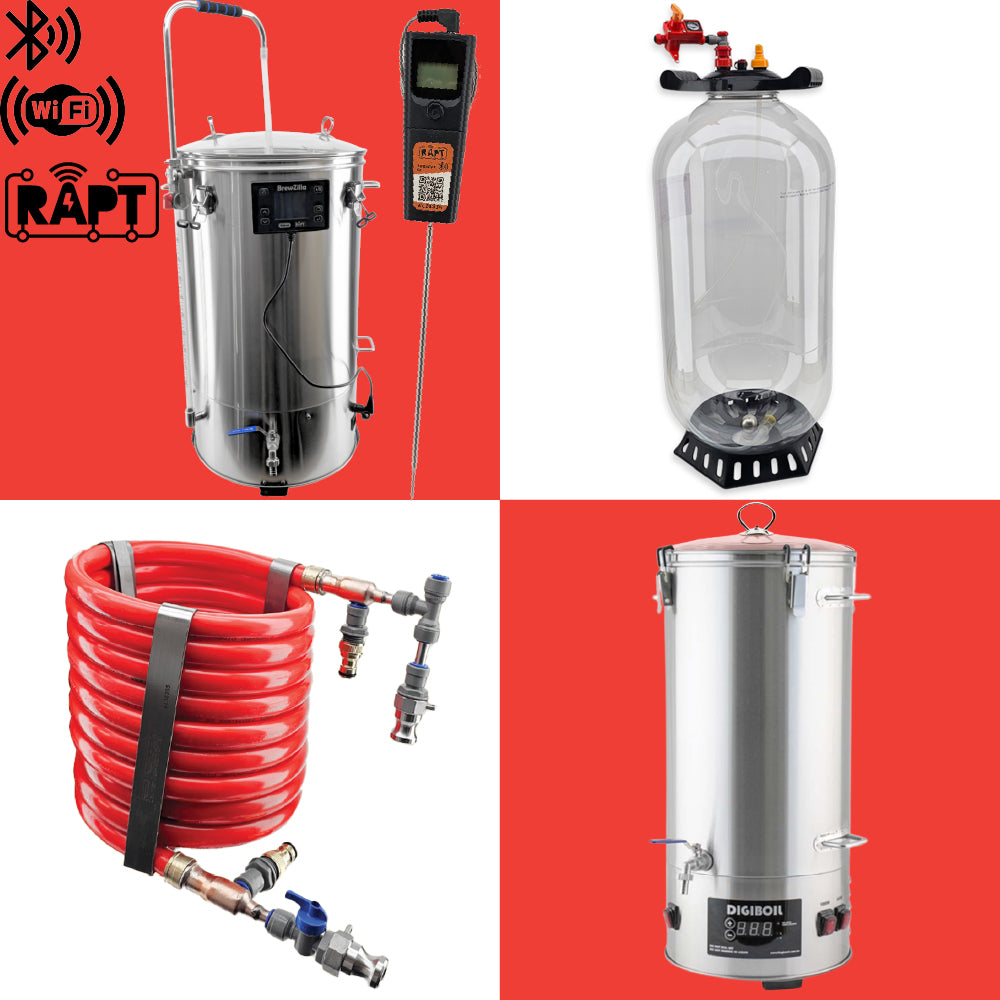 65L BrewZilla Gen 4 with a 60L FermZilla All Rounder, 35L DigiBoil and Red Reaper Counterflow Chiller.