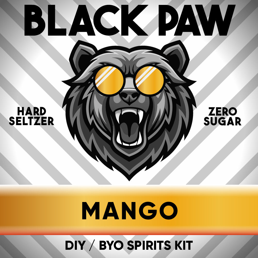 Black Paw Mango Hard Seltzer - Zero Sugar - DIY ~ BYO Spirits Keg Kit