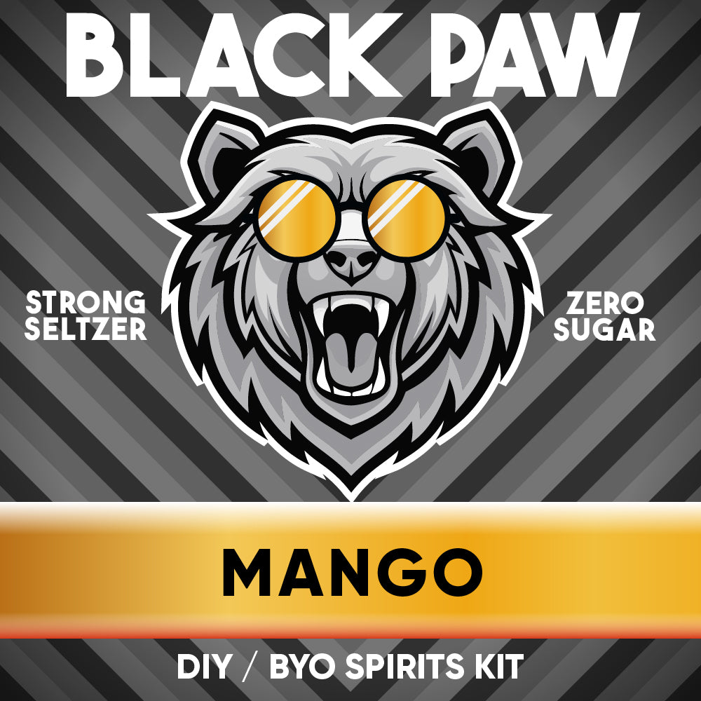 Black Paw Mango Hard Seltzer - Zero Sugar - DIY ~ BYO Spirits Keg Kit