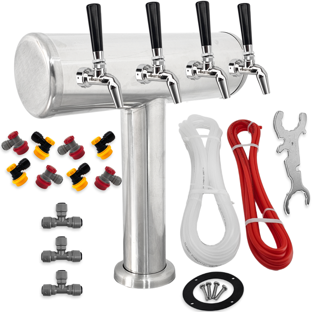 Complete with 8mm duotight push-fit ball lock disconnects and state of the art NukaTap - SS taps.