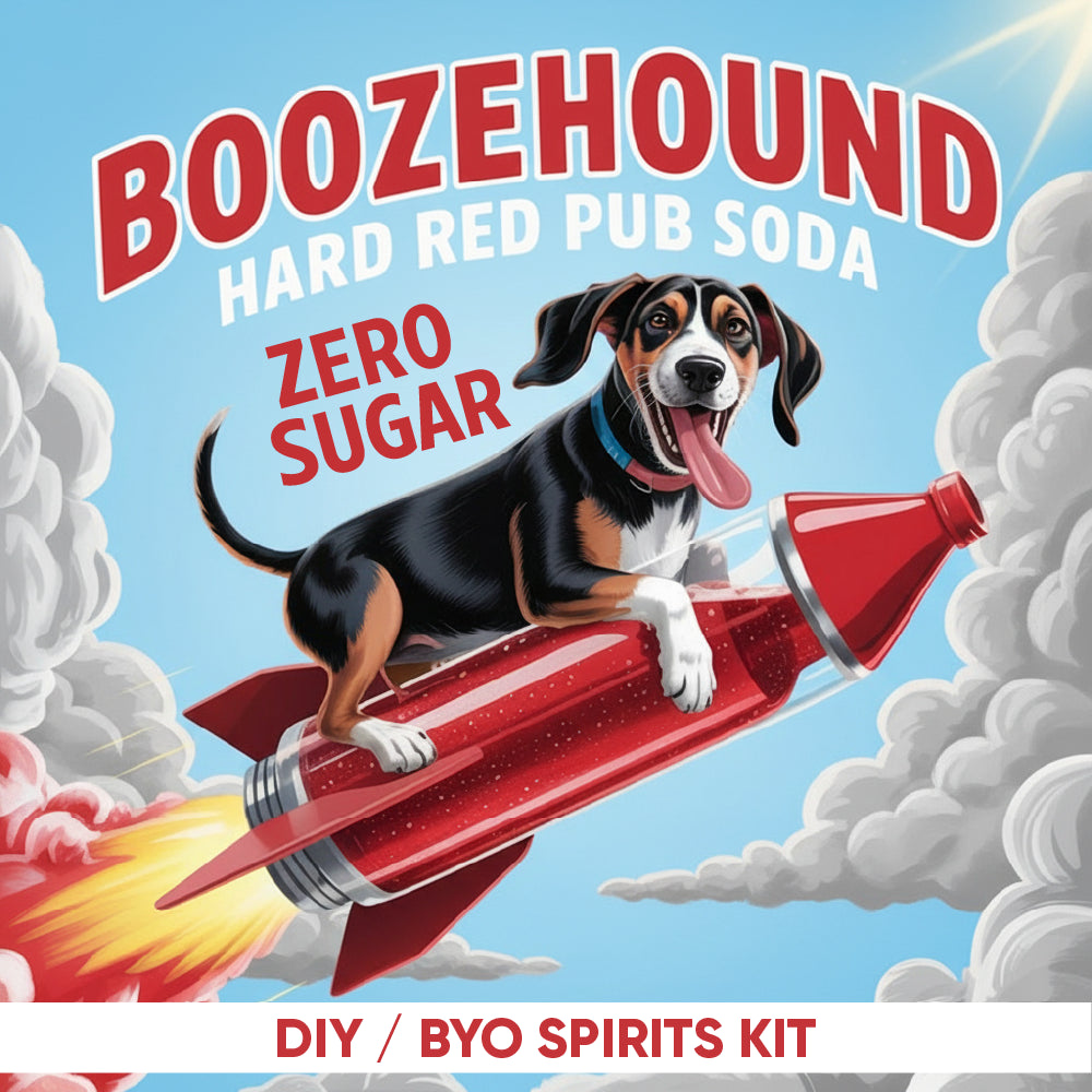 Boozehound Hard Red Pub Soda - Creaming Soda - Zero Sugar - DIY ~ BYO Spirits Keg Kit