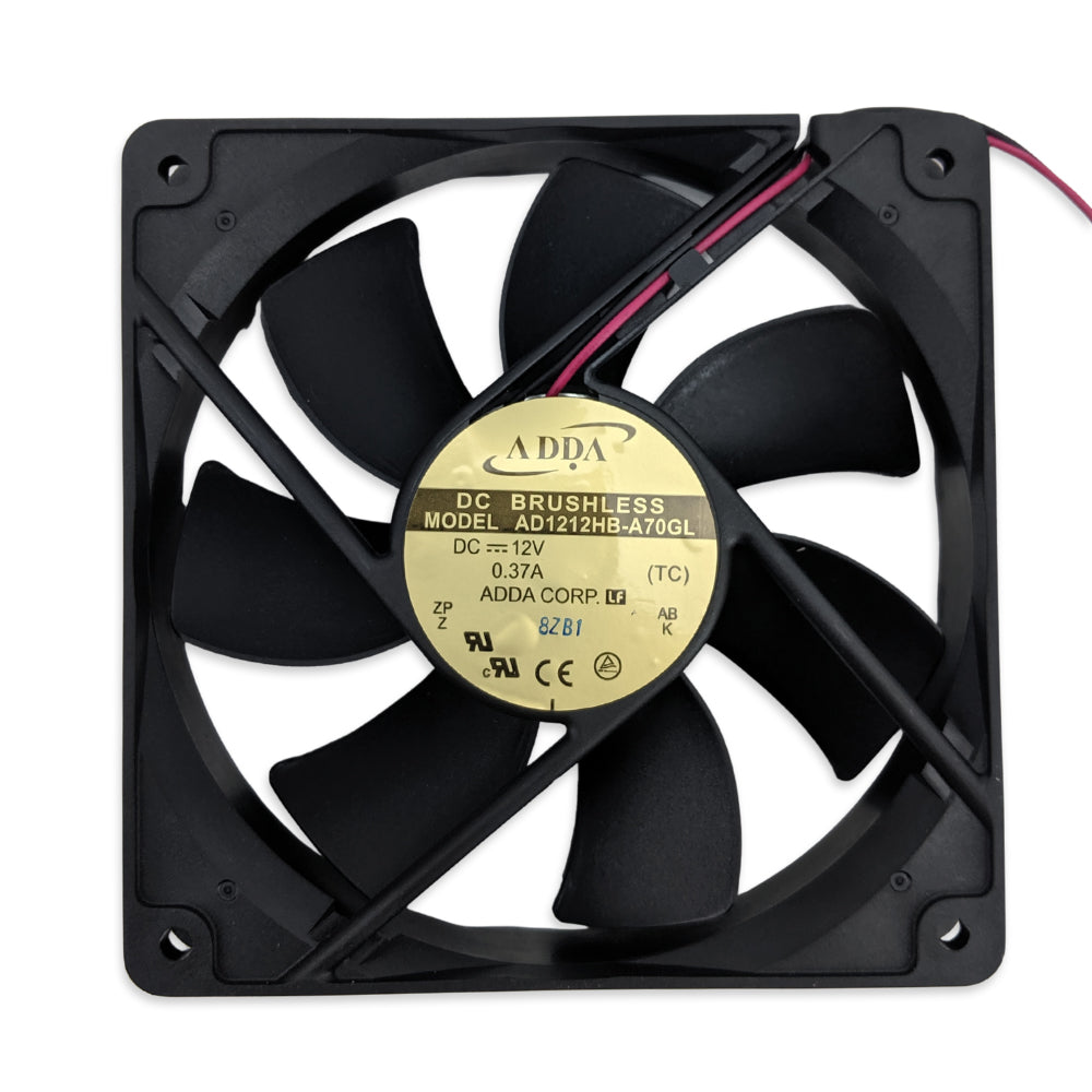 This is a quite and reliable fan used on many high performance electrical devices. The ADDA brand has been renouned for their brushless technology and service free performance.