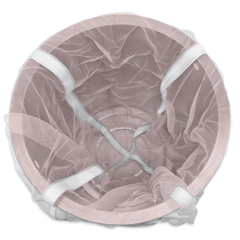 Top-shelf polyester brew in a bag (BIAB) featuring 65-micron mesh with 1-inch reinforced Webbing. 