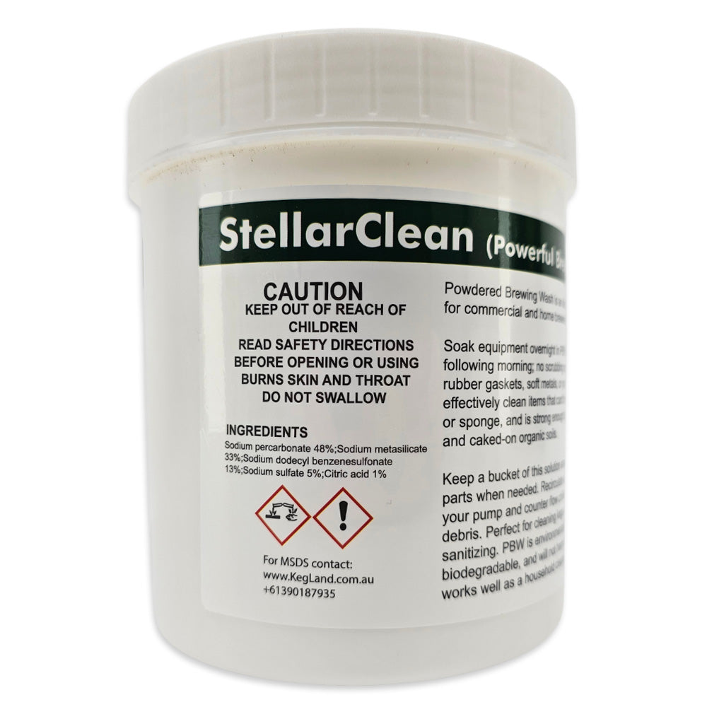 StellarClean container with label on a white background side 1.